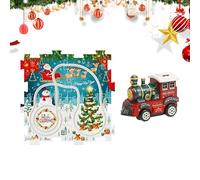 Train Jouet pour - Jeu de Noël Puzzle Piste Course Voiture | Coffret De Voitures Puzzle sur Circuit De Course pour | pour Garçons Et Filles De 3 À 6 Ans Et Amis pour Cadeau