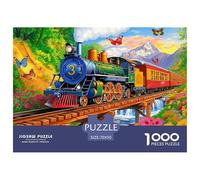 Train Journey Scenic Structure Durable Activité De Loisir Idéale, Adaptée pour Améliorer Les Capacités De Résolution De Problèmes 70x50cm/1000pcs
