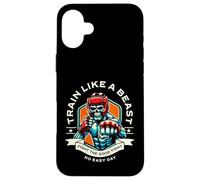 Train Like a Beast Fighter MMA Arts Martiaux Boxe Design Coque pour iPhone 16 Plus