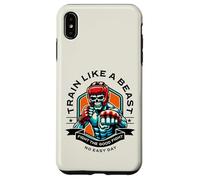 Train Like a Beast Fighter MMA Arts Martiaux Boxe Design Coque pour iPhone XS Max