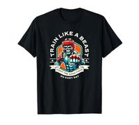 Train Like a Beast Fighter MMA Arts Martiaux Boxe Design T-Shirt