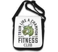 Train like A Champion No Limits Fitness Club Sac à bandoulière Blanc