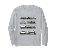 Train Locomotive Cheminot Trainspotter Retro Trains Manche Longue