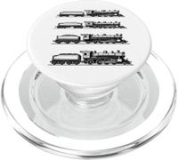 Train Locomotive Cheminot Trainspotter Retro Trains PopSockets PopGrip pour MagSafe