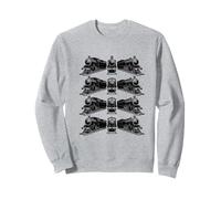 Train Locomotive Cheminot Trainspotter Retro Trains Sweatshirt