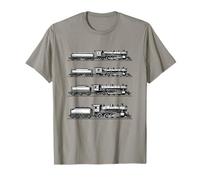 Train Locomotive Cheminot Trainspotter Retro Trains T-Shirt