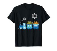 Train Menorah Hanoukka Hanoukka Juif Dreidel Star of David T-Shirt