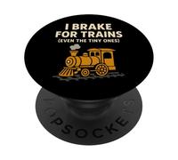 Train Miniature Grandpa Railroad Hobby Steam Engine Layout Build PopSockets PopGrip Adhésif