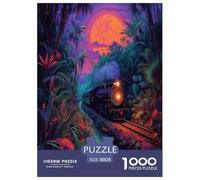 Train Nuit étoilée Puzzles 1000 Pièces Cadeau Unique Jeu Éduchatif Challenge Toy À De Qualité Supérieure Peinture Art pour Adultes Enfants 38x26cm/1000pcs