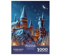 Train Puzzle À 1000 Morceaux Papier Épais Château de Train Bleu Nuit étoilée Puzzle Familial Parents-Enfants Compatible Plateau Heures Divertissement Garanties Divertissement 38x26cm/1000pcs