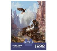 Train Puzzle À 1000 Morceaux Papier Épais Train psychédélique sur Piste Puzzle Familial Familles 8 Ans+ Activité Lien Familial Heures Divertissement Garanties 70x50cm/1000pcs