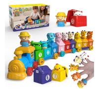 Train Set - 10.04x9.45x3.54 inches Floating Tracks, Portable DIY Railway toys, ABS Interactive Learning Color Match | Durable Counting Matching & Sorting Toys for Home Bedroom Preschool Daycare Playro