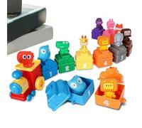 Train Set - Interactive Learning Color Match Counting Matching & Sorting Toys, Educational Train Building Play Set for Preschool Kids, STEM Learning Toy for Home Bedroom Daycare Playroom Travel