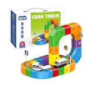 Train Set - Magnetic Railway Construction Game, Creative Learning Playset, Educational Track Building Toy for Kids Age 3+ Boys Indoor Birthday Party Holiday, Preschool Activity, Interactive Toy