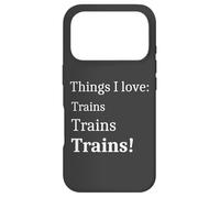 Train Spotter Teens Men I Love Trains Coque pour iPhone 17 Pro