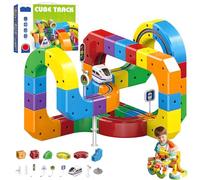 Train Track Fusion Set, 2026 Nouveaux Agencements 3D Intégrés Et Voiture Motorisée Défiant La Gravité, Ensemble De Train électrique De Piste De Course Flexible Et Magique, pour Enfants Garçons 81 Pcs