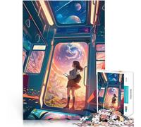 Train vers Un Monde Fantastique Puzzles 1000 pièces pour Adultes Difficile Difficile Offrir en Cadeau à Toute la Famille 38x26cm