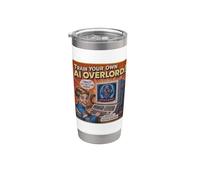 Train Your Own AI Overlord Retro Sci-Fi Humour Gobelet isotherme en acier inoxydable double paroi