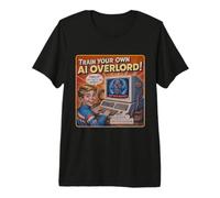 Train Your Own AI Overlord Retro Sci-FI Humour T-Shirt Haut de Gamme