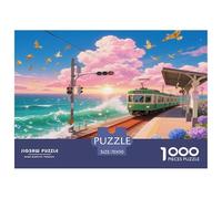 Train1000 Piece Jigsaw Puzzles for Adults Family Game mer des nuagesFun and Challenging Home Decors Great Gift Idea70x50cm/1000pcs