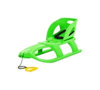 Traîneau avec Siège Luge avec Dossier Glisseur de Neige Ensemble de Jouet d'Extérieur Corde de Traction Vert 102,5x40x23 cm Polypropylène