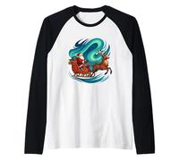 Traîneau du Père Noël avec Renne et Aurore Manche Raglan