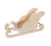 Traineau du Père Noel en bois Déco de Noel 17,5 cm