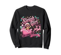 Traîneau Fille traîneau Pain d'épice Renne Rose Noël Femme Sweatshirt