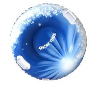 Traîneau gonflable avec poignées en PVC épais pour ski, traîneau pliable, accessoires de ski, anneaux de ski gonflables, luge en PVC, tube épais pour l'hiver