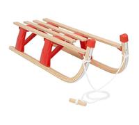 Traîneau pliable - vidaXL - Bois - 110 cm - Beige et rouge