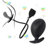 Trainer De Hanche Gonflable Noir Avec Pompe De Gonflement, Accessoires D'éTirement De L'EntraîNeur De Hanche En Silicone- D-5