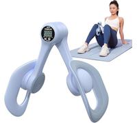 Traineur de Cuisse, entraîneur avec Affichage LED, dispositifs d'exercice au Sol pelvien avec comptoir d'affichage, équipement de Fitness Domestique pour la Hanche (Bleu)