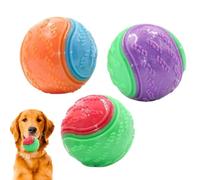 Training Ball For Dogs - 3pcs Squeaky Dog Toys For Small, Dog Chew Toy Indestructible Squeaky Cleaning Toy Durable Interactive Toys Aggressive Chewing Puppies Dogs Pets Prevention Of Teeth Problems