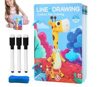 Training Cards Pen Control, Reusable Handwriting Game, 8.27x4.92in Early Education Practice Set, Fun Interactive Learning Tool, Smooth Erasable Surfaces for Boys, Girls, Students