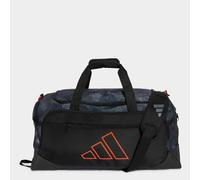 adidas Mixte Training Defender Graphic Duffle Bag Medium Duffel_Bag, Carbon/Grey Six/Collegiate Orange, One Size