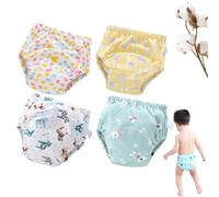Training Pants for Boys Girls, Up Airy Potty Training Underwear, Washable Waterproof Absorbent Underwear (4Mix-I,Medium)