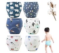 Training Pants for Boys Girls, Up Airy Potty Training Underwear, Washable Waterproof Absorbent Underwear (6Mix-E,Small)