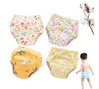 Training Pants for Boys Girls, Up Airy Potty Training Underwear, Washable Waterproof Absorbent Underwear (4Mix-D,Medium)