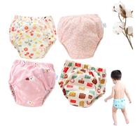 Training Pants for Boys Girls, Up Airy Potty Training Underwear, Washable Waterproof Absorbent Underwear (4Mix-M,Small)