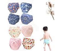 Training Pants for Boys Girls, Up Airy Potty Training Underwear, Washable Waterproof Absorbent Underwear (8Mix-C,Medium)