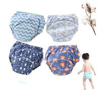 Training Pants for Boys Girls, Up Airy Potty Training Underwear, Washable Waterproof Absorbent Underwear (4Mix-L,Small)