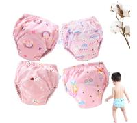 Training Pants for Boys Girls, Up Airy Potty Training Underwear, Washable Waterproof Absorbent Underwear (4Mix-J,Small)