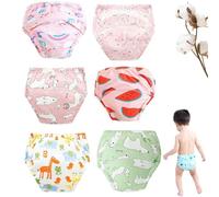 Training Pants for Boys Girls, Up Airy Potty Training Underwear, Washable Waterproof Absorbent Underwear (6Mix-B,Small)