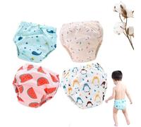 Training Pants for Boys Girls, Up Airy Potty Training Underwear, Washable Waterproof Absorbent Underwear (4Mix-F,Medium)