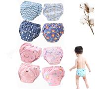 Training Pants for Boys Girls, Up Airy Potty Training Underwear, Washable Waterproof Absorbent Underwear (8Mix-B,Medium)