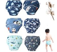 Training Pants for Boys Girls, Up Airy Potty Training Underwear, Washable Waterproof Absorbent Underwear (6Mix-C,Medium)