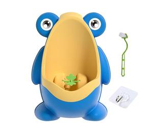 Training Urinal, Boys Potty Trainer, Portable Frog Design with Detachable Bowl, Interactive Splash Free Toilet for Kids, Indoor Use, Travel, Camping, 8.86x6.3x11.42 inches