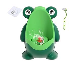 Training Urinal, Boys Potty Trainer, Portable Frog Design with Detachable Bowl, Interactive Splash Free Toilet for Kids, Indoor Use, Travel, Camping, 8.86x6.3x11.42 inches
