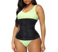 TrainingGirl Corset d'entraînement pour femme - Contrôle du ventre - Bande de sudation amincissante - Pour perte de poids, 3 Ceinture Noir, X-Large