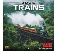 Trains 2026 Calendar: Rail journeys through modern and historic terrains